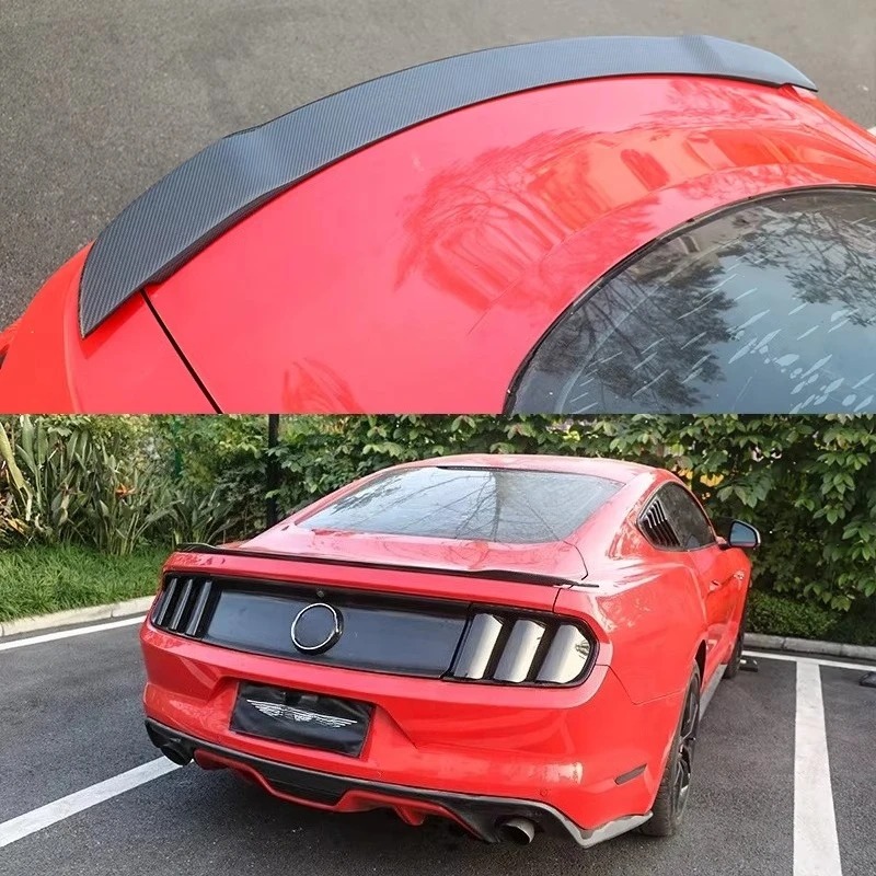 2015-2023  Mustang Carbon Fiber Rear Spoiler Ducktail Deck Tail Wing Accessories Body Kit